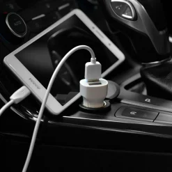 KFZ Ladegerät mit micro USB Kabel Hoco Z2A Weiß