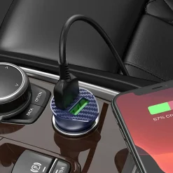 KFZ Ladegerät mit Quick Charge 3.0 und 1m Micro-USB Kabel