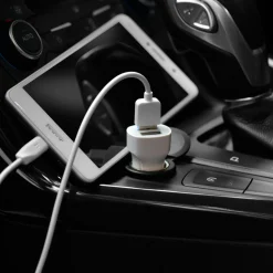 Kfz-Ladegerät Hoco - Z2A microUSB - Weiß