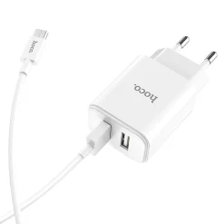 Netz-Ladegerät Hoco - C62A microUSB Weiss