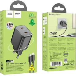 Netz-Ladegerät Hoco - N42 GaN Lightning Set
