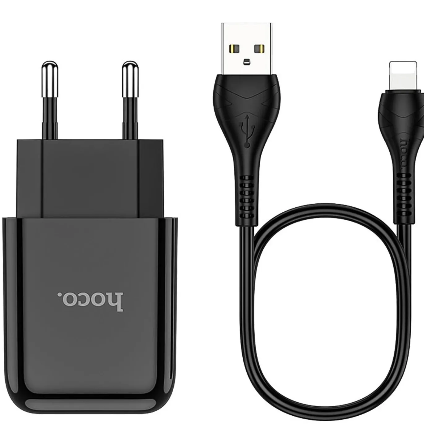Netz-Ladegerät Hoco - N2 Lightning - Schwarz