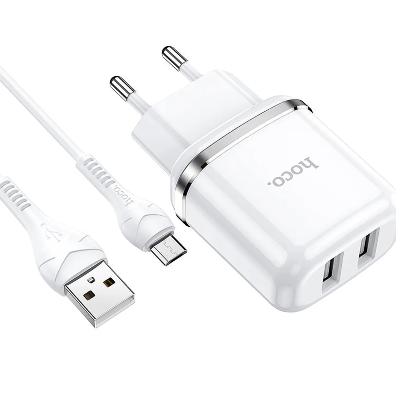 Netz-Ladegerät Hoco - N4 microUSB - Weiss