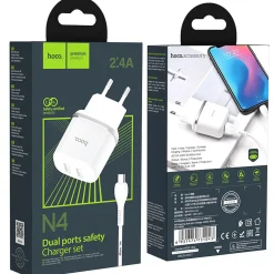 Netz-Ladegerät Hoco - N4 microUSB - Weiss