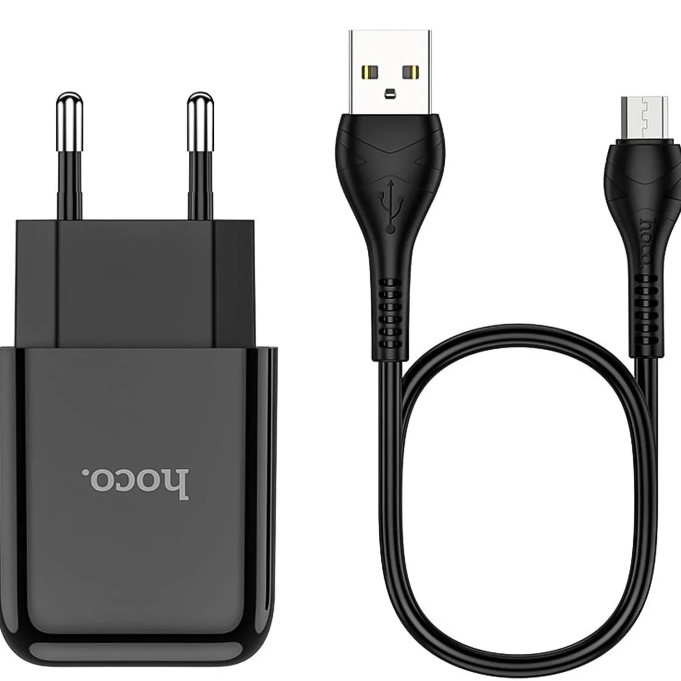 Netz-Ladegerät Hoco - N2 microUSB - Schwarz