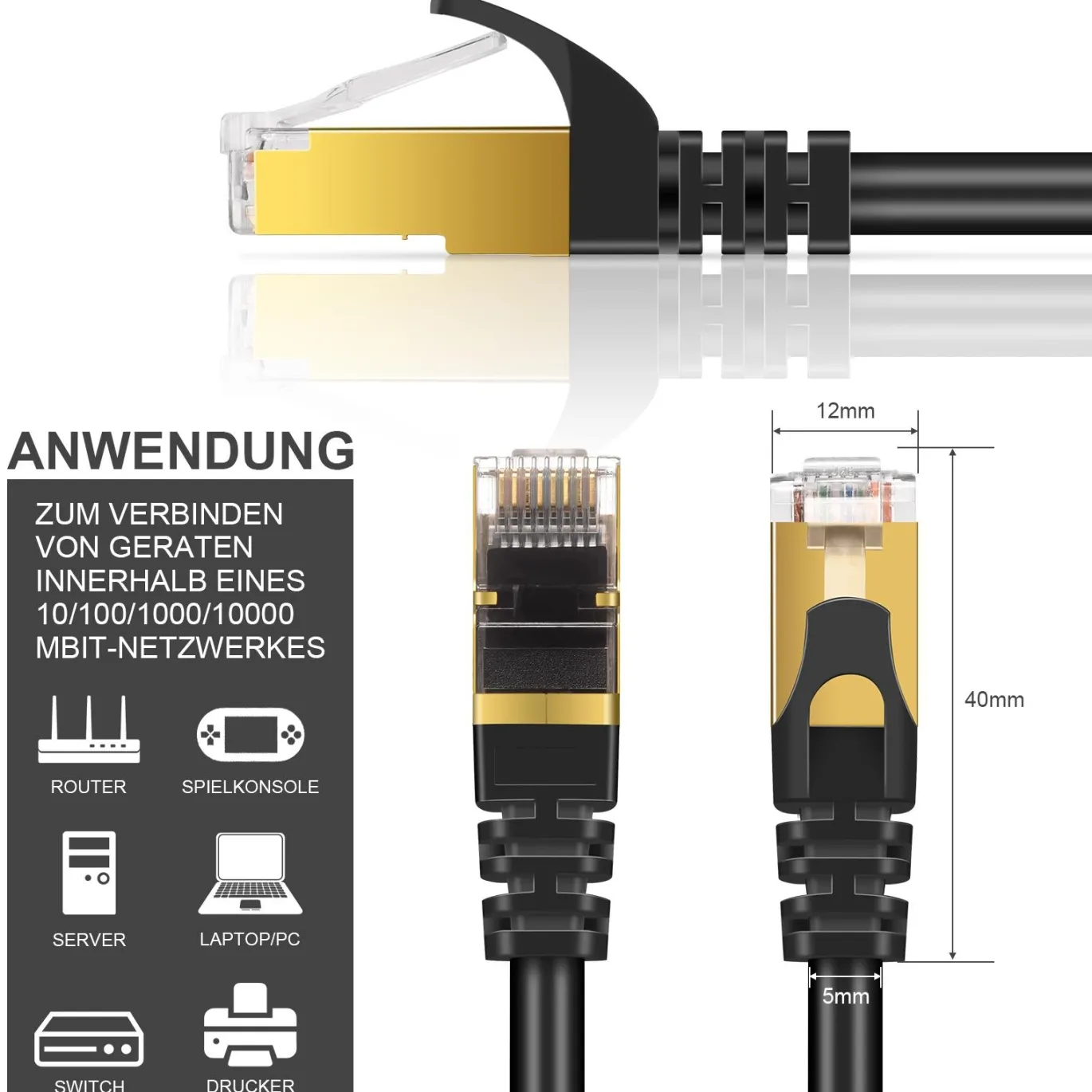 Patch RUND Kabel Cat7 - PC-700A - 0.5M