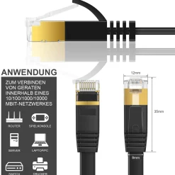 Patch RUND Kabel Cat7 - PC-Flat-700A - 5M