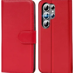 Premium Klapphülle für Samsung Galaxy S26 Ultra - Kunstleder Tasche mit Kartenfächern & Standfunktion