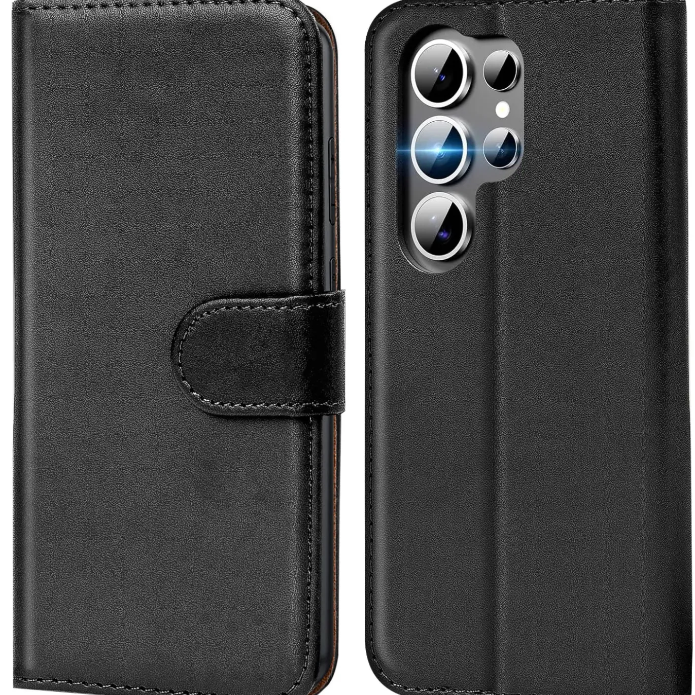 Premium Klapphülle für Samsung Galaxy S26 Ultra - Kunstleder Tasche mit Kartenfächern & Standfunktion