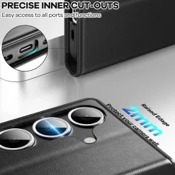 Premium Klapphülle für Samsung Galaxy S26 - Kunstleder Tasche mit Kartenfächern & Standfunktion