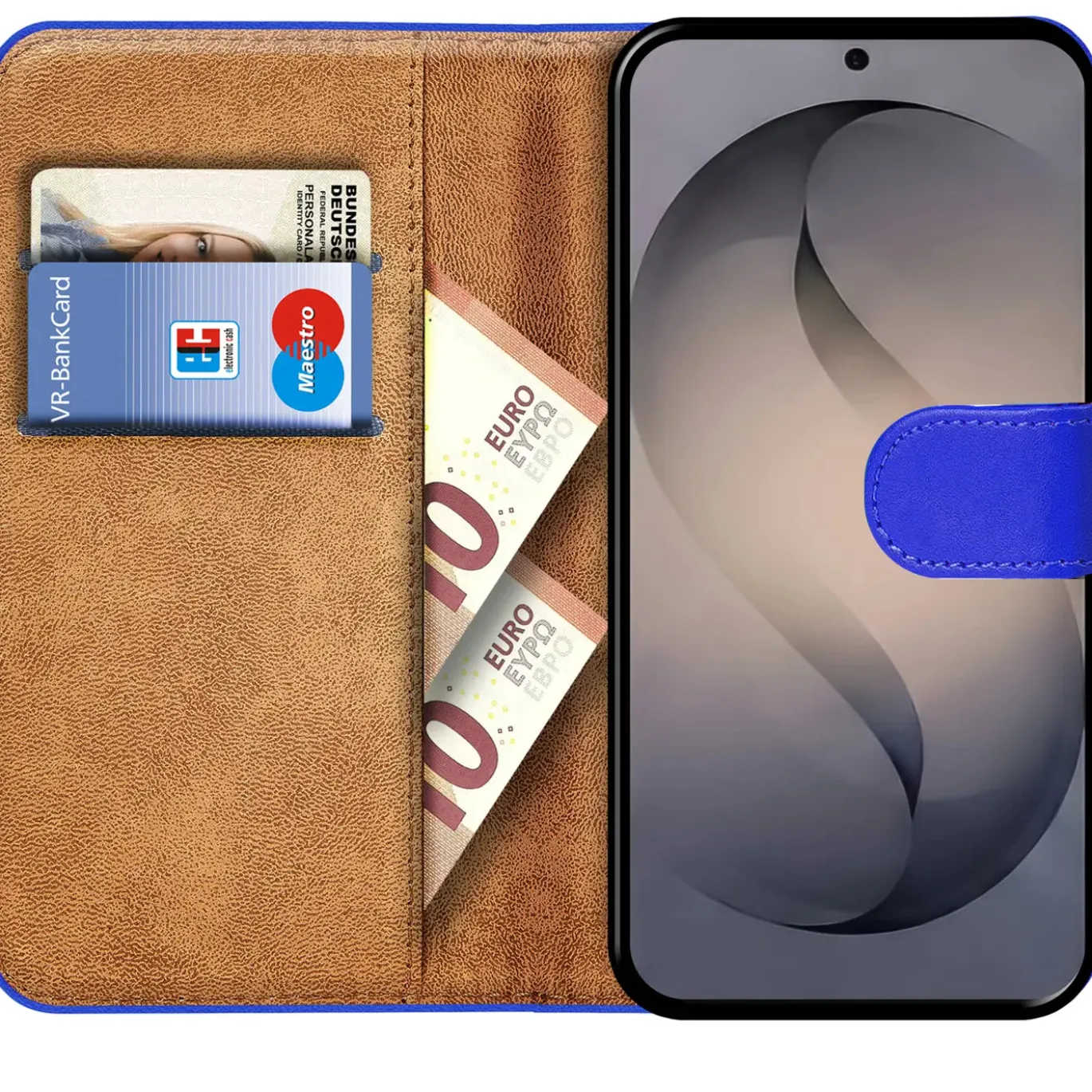 Premium Klapphülle für Samsung Galaxy S26 Plus - Kunstleder Tasche mit Kartenfächern & Standfunktion