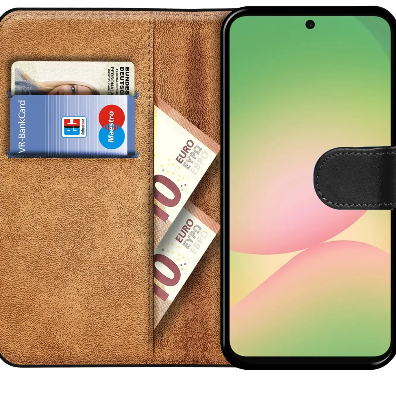 Premium Klapphülle für Samsung Galaxy A37 5G - Kunstleder Tasche mit Kartenfächern & Standfunktion