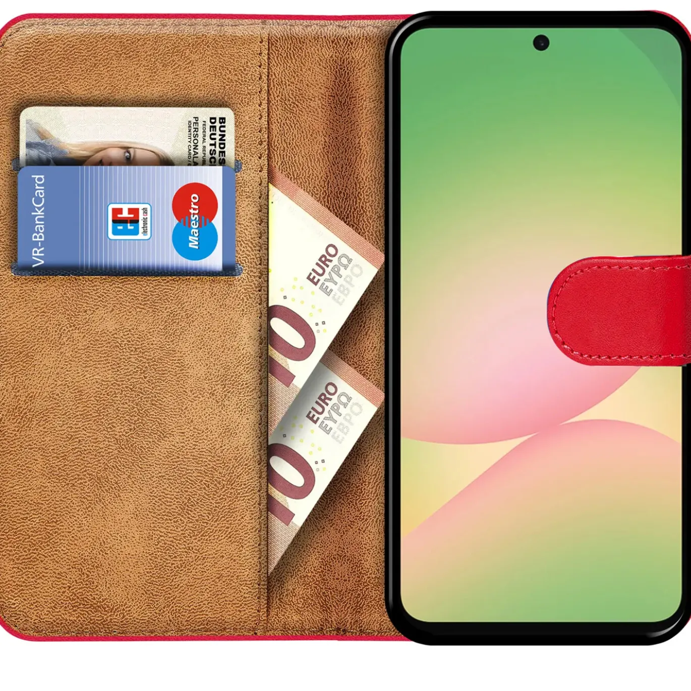 Premium Klapphülle für Samsung Galaxy A37 5G - Kunstleder Tasche mit Kartenfächern & Standfunktion