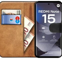 Premium Klapphülle für Xiaomi Redmi Note 15 5G - Kunstleder Tasche mit Kartenfächern & Standfunktion