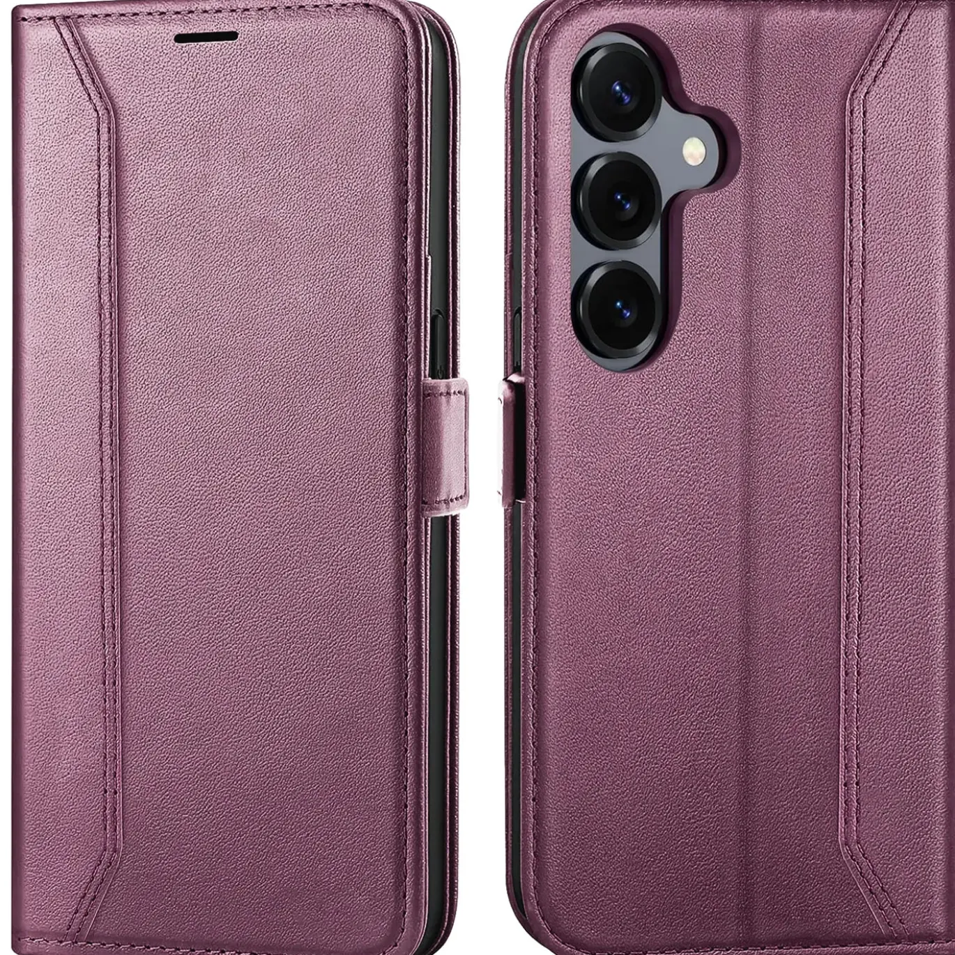 RFID Klapphülle für Samsung Galaxy S26 Plus - PU-Leder Tasche mit 3 Kartenfächern