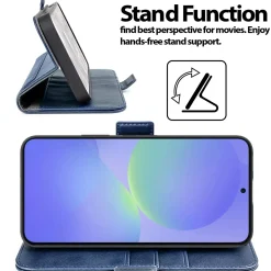 RFID Klapphülle für Samsung Galaxy A37 5G - PU-Leder Tasche mit 3 Kartenfächern
