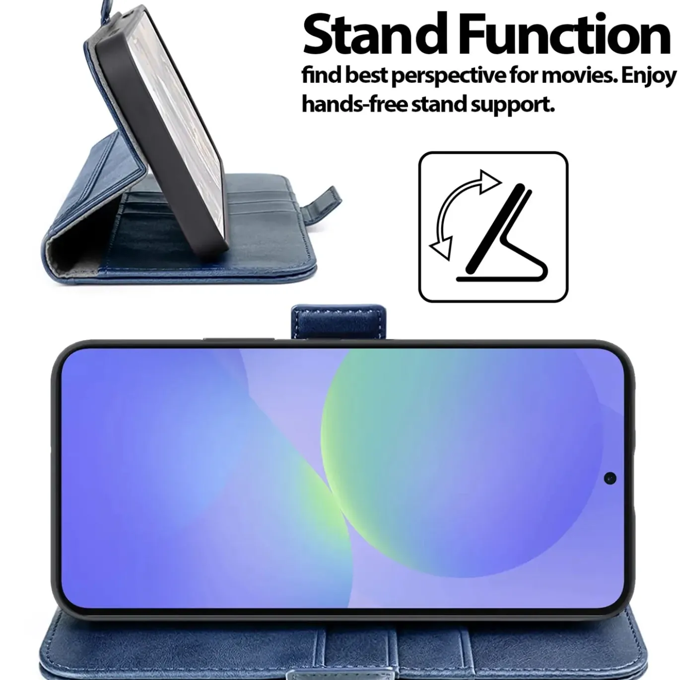 RFID Klapphülle für Samsung Galaxy A37 5G - PU-Leder Tasche mit 3 Kartenfächern