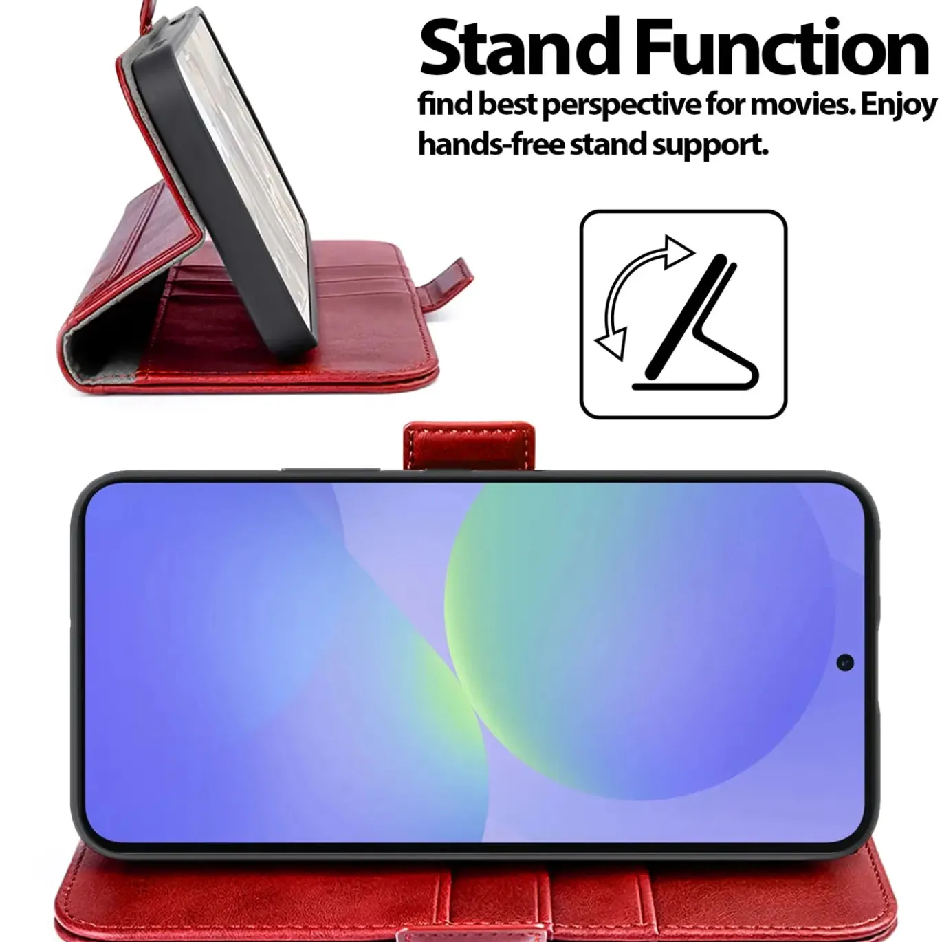 RFID Klapphülle für Samsung Galaxy A37 5G - PU-Leder Tasche mit 3 Kartenfächern