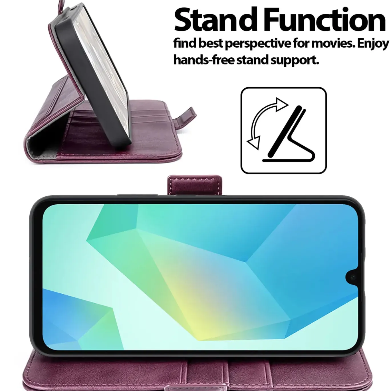 RFID Klapphülle für Samsung Galaxy A27 5G - PU-Leder Tasche mit 3 Kartenfächern