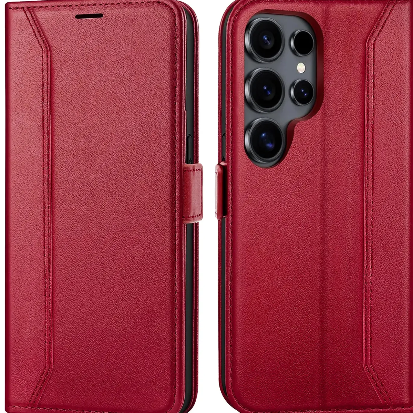 RFID Klapphülle für Samsung Galaxy S26 Ultra - PU-Leder Tasche mit 3 Kartenfächern