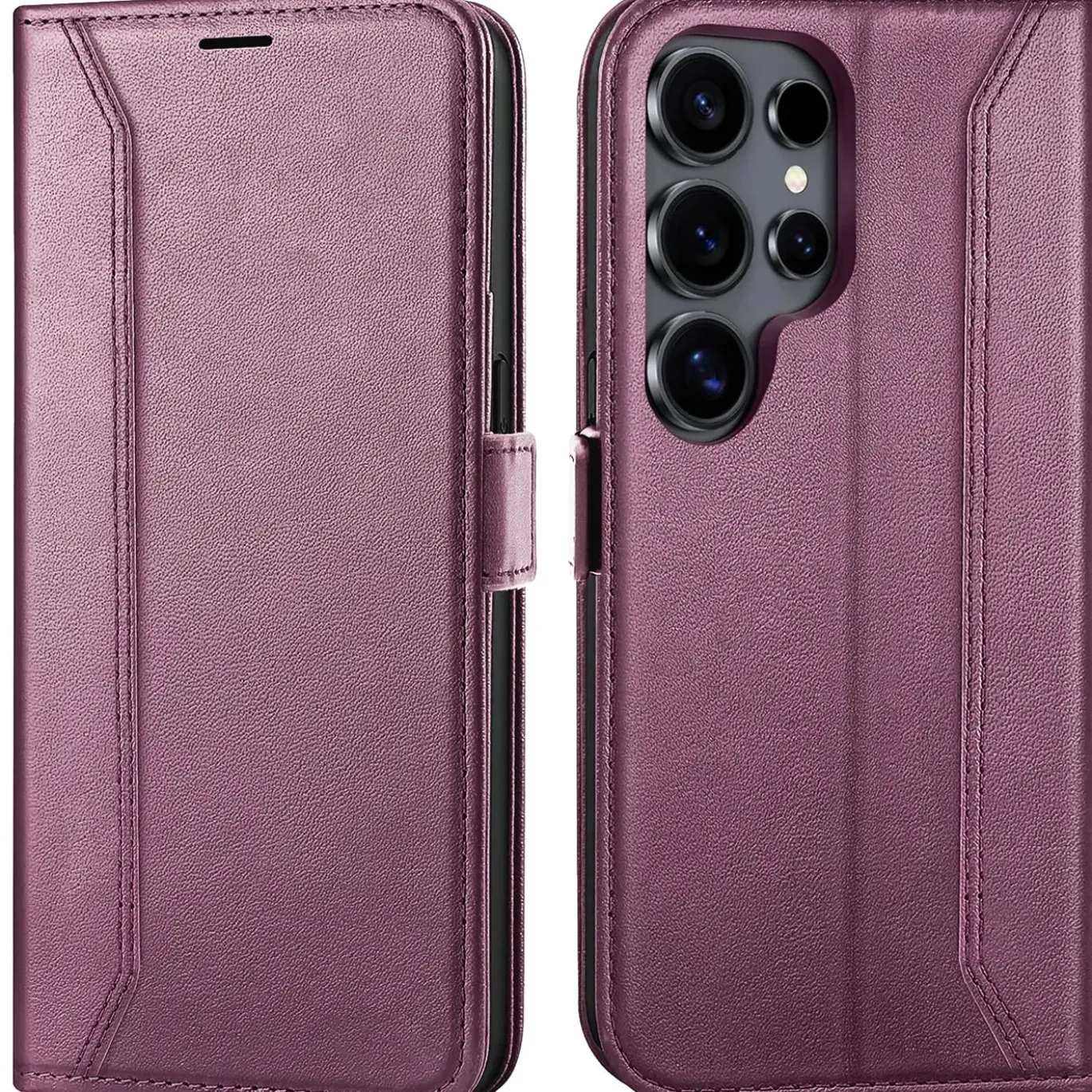 RFID Klapphülle für Samsung Galaxy S26 Ultra - PU-Leder Tasche mit 3 Kartenfächern