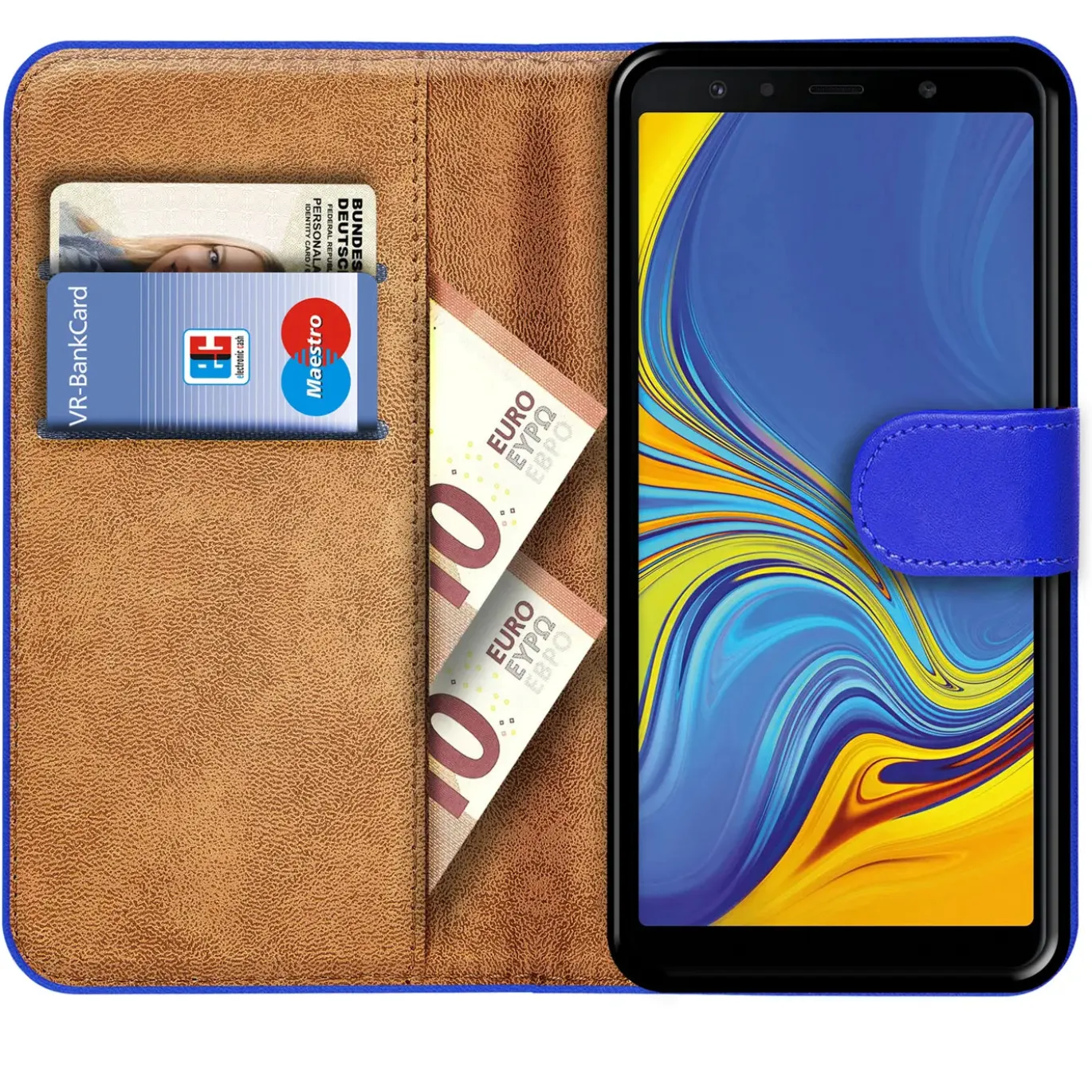 Samsung Galaxy A7 2018 - Klapphülle mit Kartenfächern