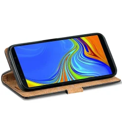Samsung Galaxy A9 2018 - Retro Klapphülle mit Karten- & Geldfach