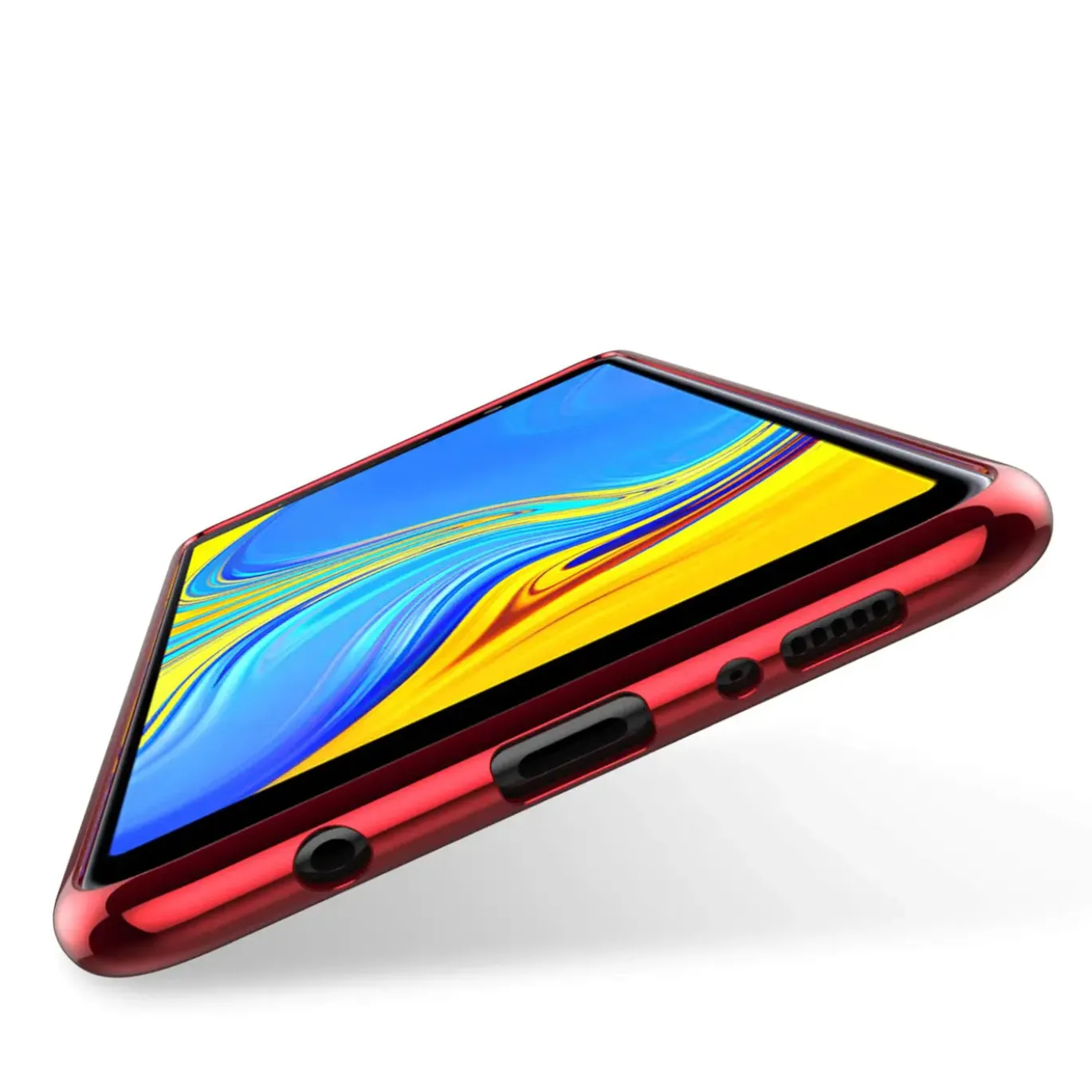 Samsung Galaxy A9 2018 - Transparente Hülle mit Akzenten