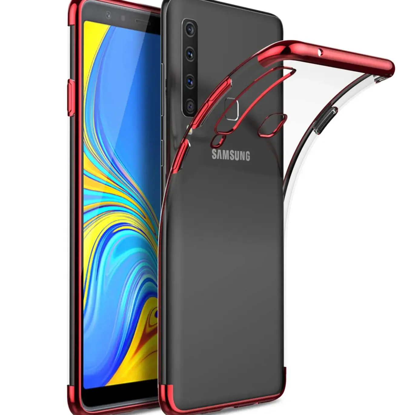 Samsung Galaxy A9 2018 - Transparente Hülle mit Akzenten