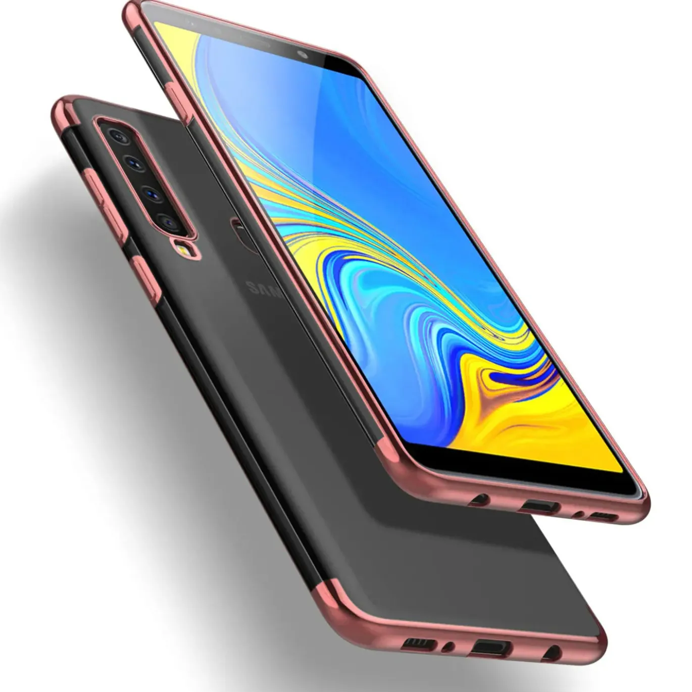Samsung Galaxy A9 2018 - Transparente Hülle mit Akzenten