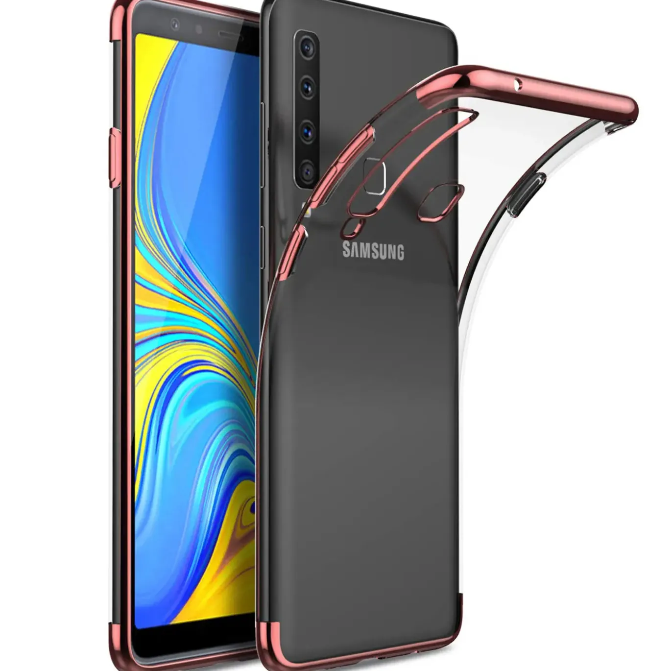 Samsung Galaxy A9 2018 - Transparente Hülle mit Akzenten