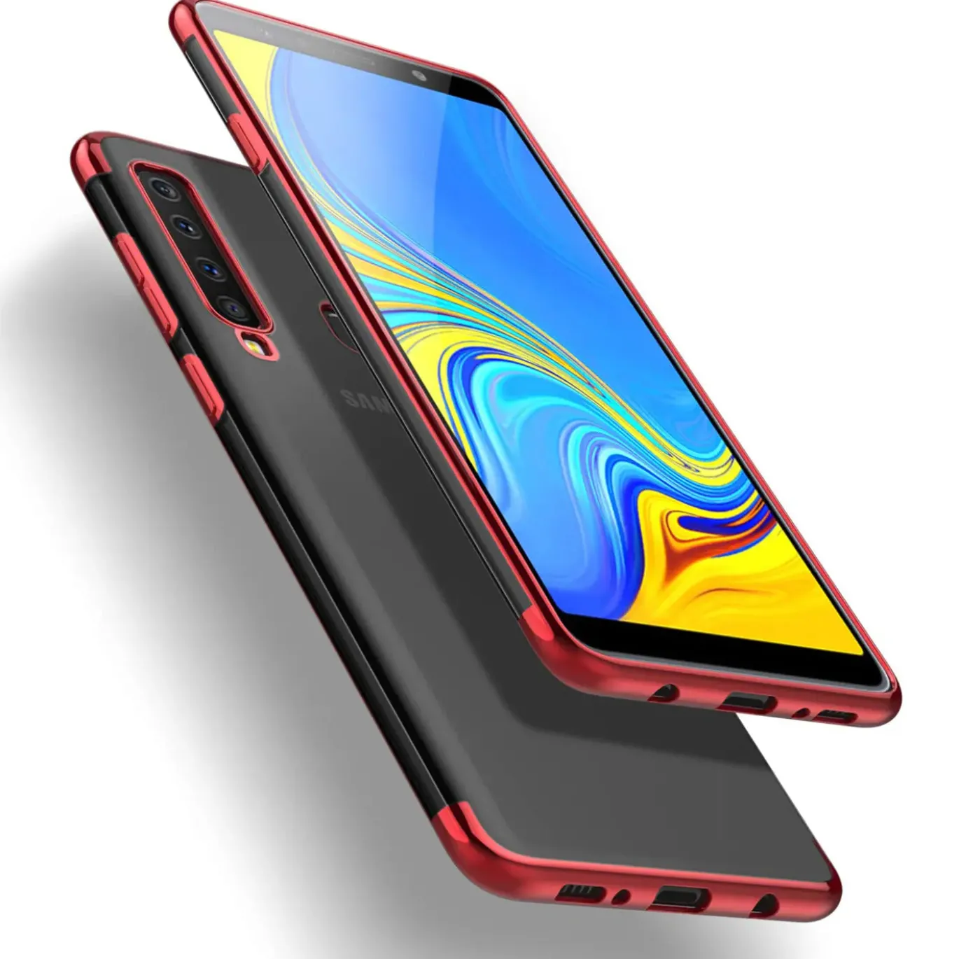 Samsung Galaxy A9 2018 - Transparente Hülle mit Akzenten