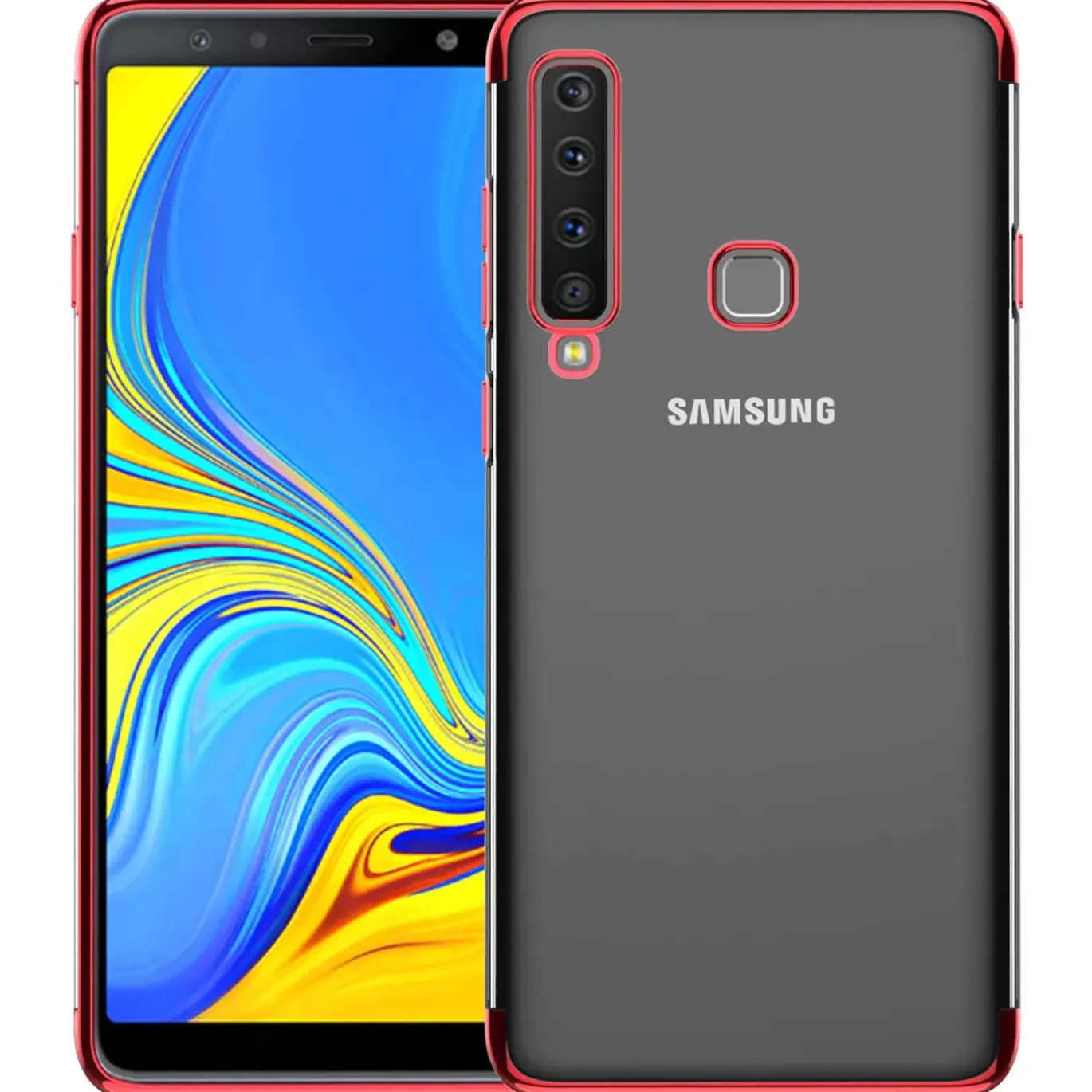 Samsung Galaxy A9 2018 - Transparente Hülle mit Akzenten