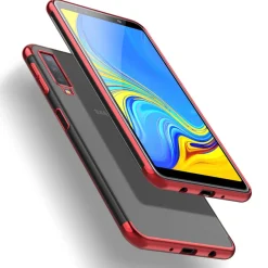 Samsung Galaxy A7 2018 - Transparente Hülle mit Akzenten