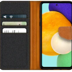 Samsung Galaxy A52 / A52 5G / A52S 5G - Jeanslook Klapphülle mit Kartenfach