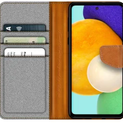 Samsung Galaxy A52 / A52 5G / A52S 5G - Jeanslook Klapphülle mit Kartenfach