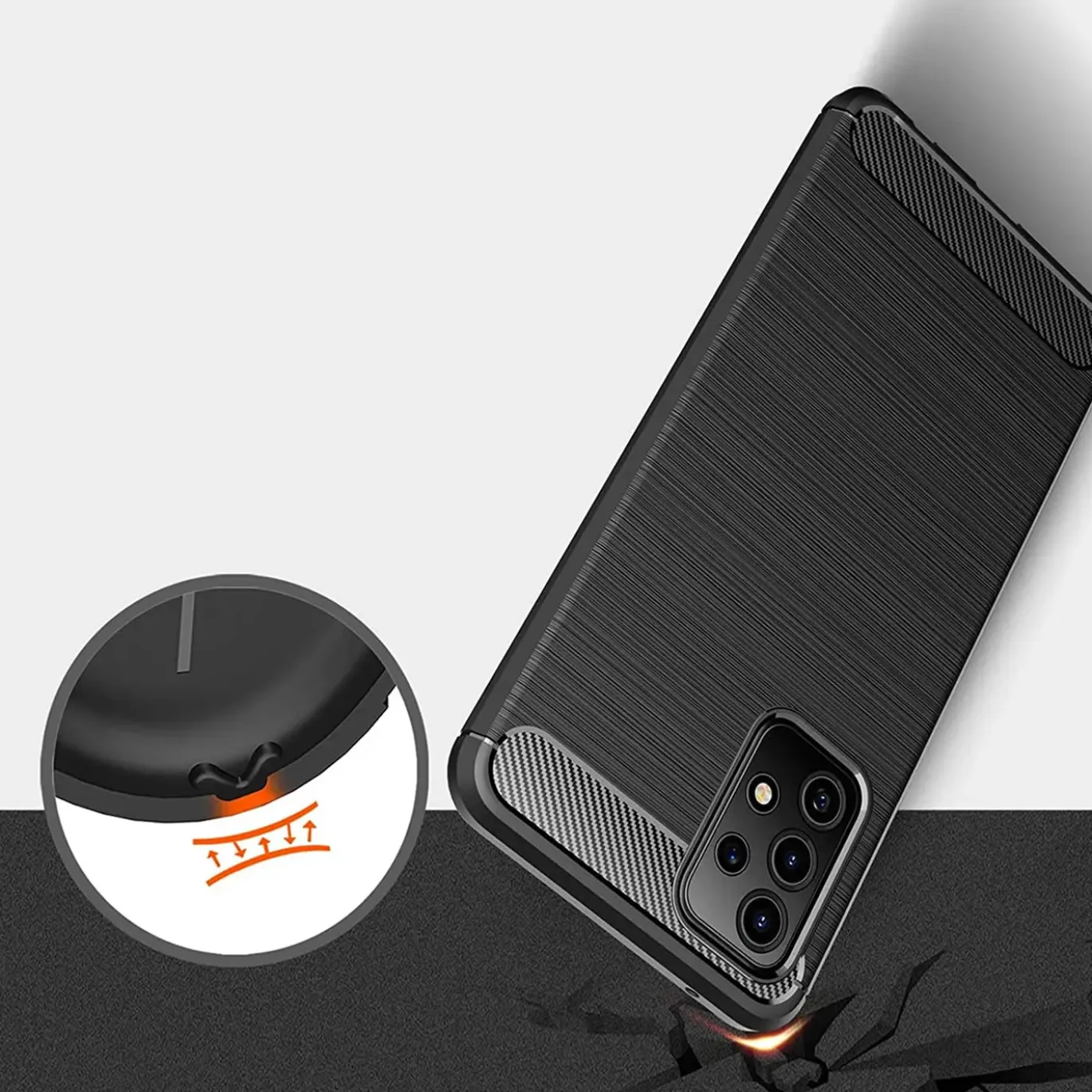 Samsung Galaxy A52 / A52 5G / A52S 5G - Carbon Case Hülle, stoßfest