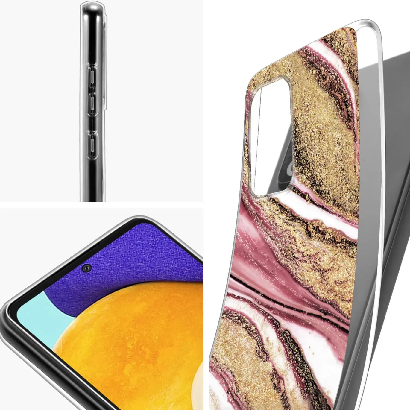 Samsung Galaxy A52 / A52 5G / A52S 5G - Marmor & Sand Design Hülle