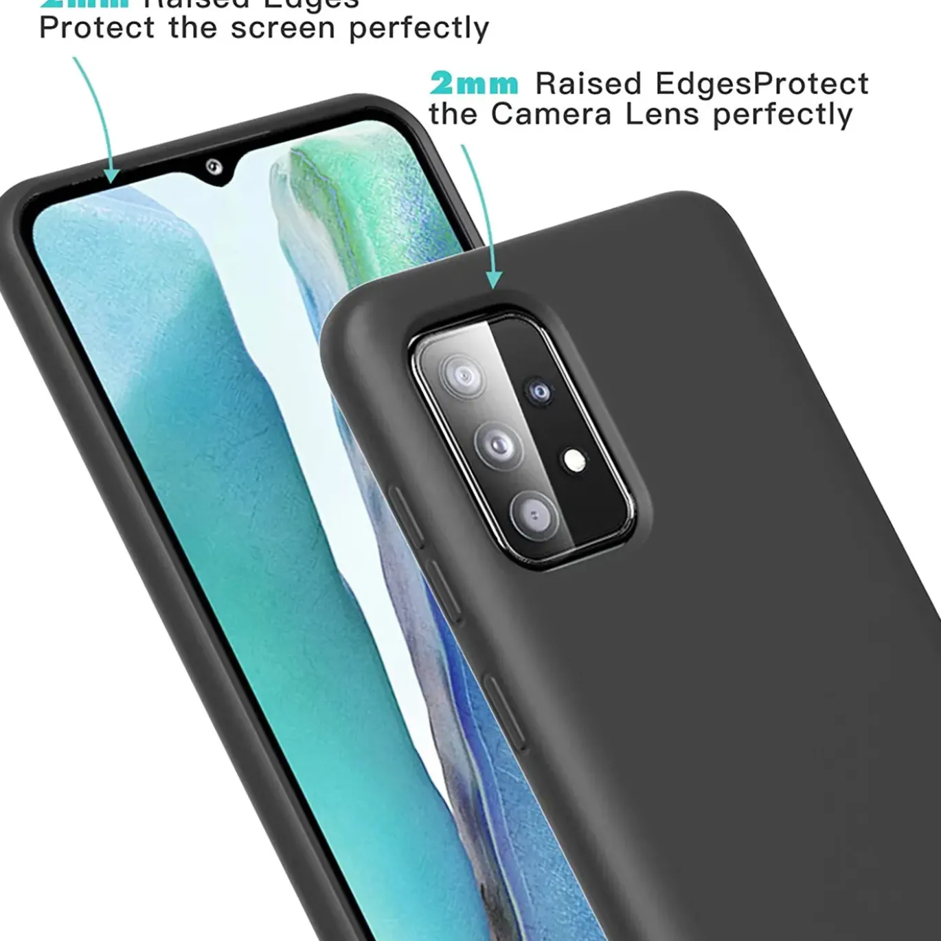Samsung Galaxy A52 / A52 5G / A52S 5G - Silikon Case mit Mikrofaser-Innenseite