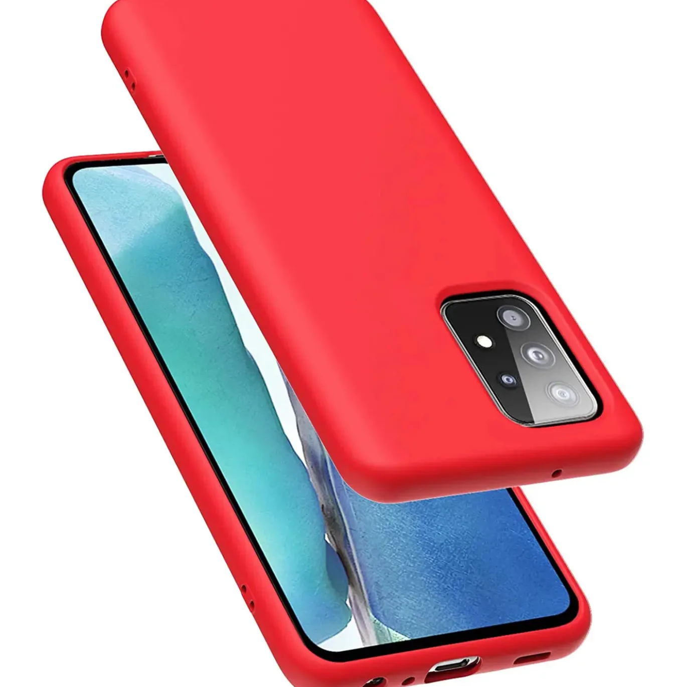 Samsung Galaxy A52 / A52 5G / A52S 5G - Silikon Case mit Mikrofaser-Innenseite