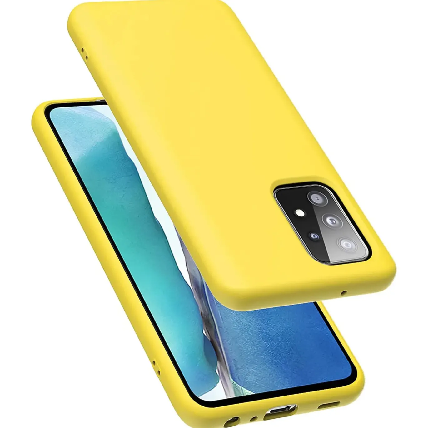 Samsung Galaxy A52 / A52 5G / A52S 5G - Silikon Case mit Mikrofaser-Innenseite