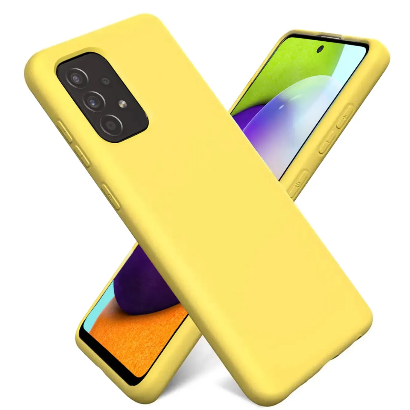 Samsung Galaxy A52 / A52 5G / A52S 5G - Silikon Case mit Mikrofaser-Innenseite