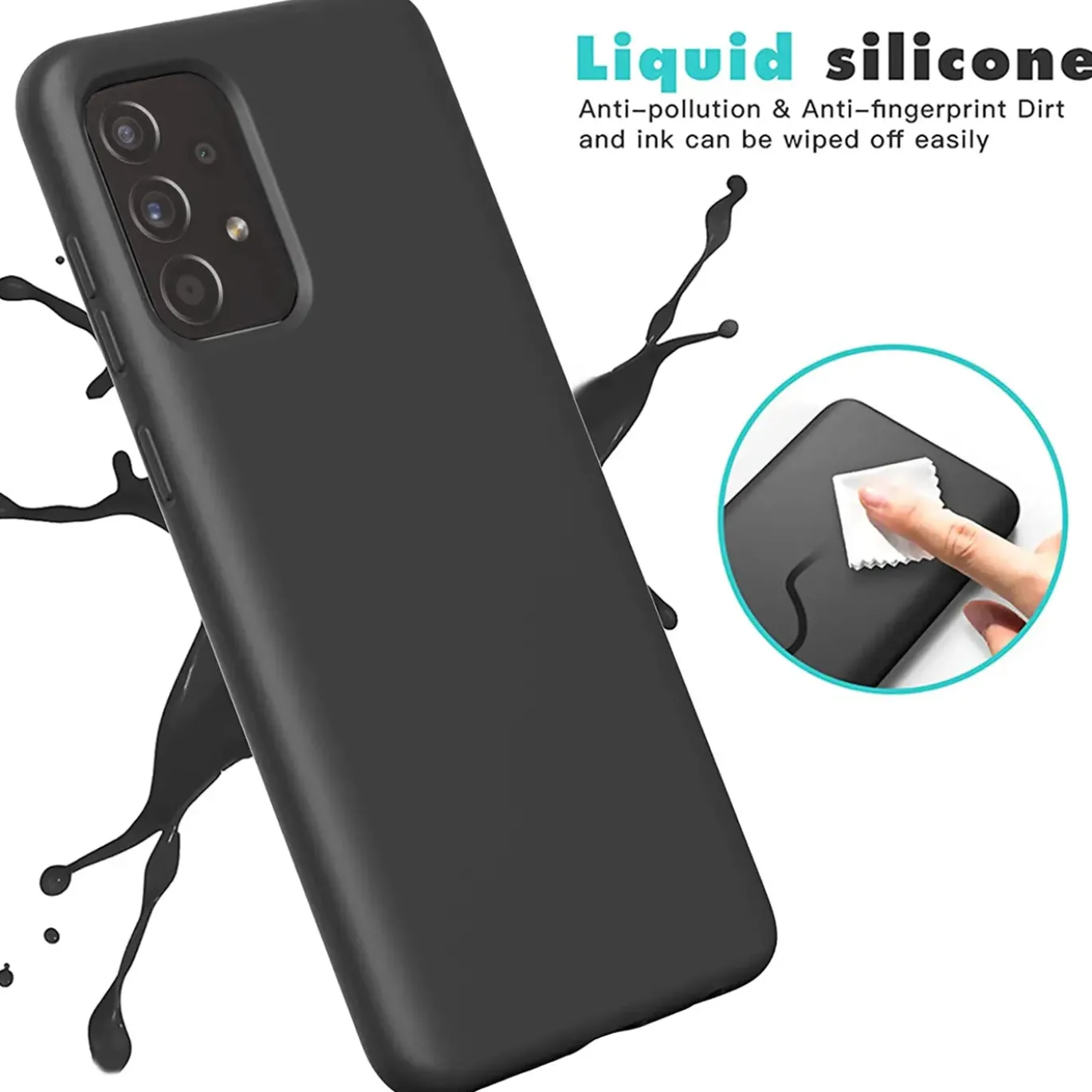 Samsung Galaxy A52 / A52 5G / A52S 5G - Silikon Case mit Mikrofaser-Innenseite