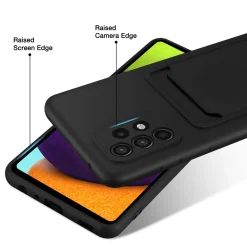 Samsung Galaxy A52 / A52 5G / A52S 5G - Silikonhülle mit Kartenfach & Kameraschutz