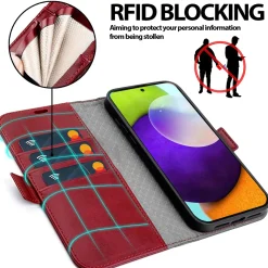 Samsung Galaxy A52 / A52 5G / A52S 5G - Robuste Klapphülle mit RFID Block