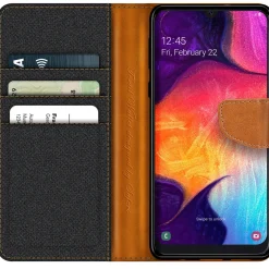 Samsung Galaxy A50 / A30s - Jeanslook Klapphülle mit Kartenfach