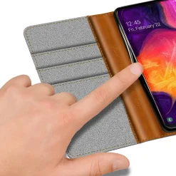 Samsung Galaxy A50 / A30s - Jeanslook Klapphülle mit Kartenfach