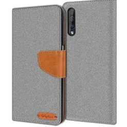 Samsung Galaxy A50 / A30s - Jeanslook Klapphülle mit Kartenfach