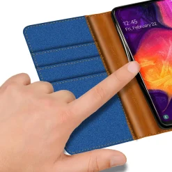 Samsung Galaxy A50 / A30s - Jeanslook Klapphülle mit Kartenfach