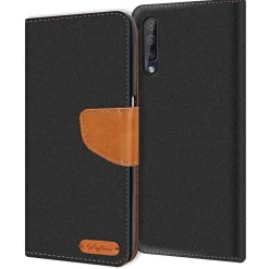 Samsung Galaxy A70 / A70s - Jeanslook Klapphülle mit Kartenfach